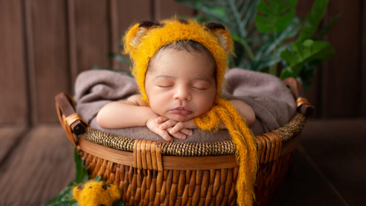 safe infant sleep in a basket